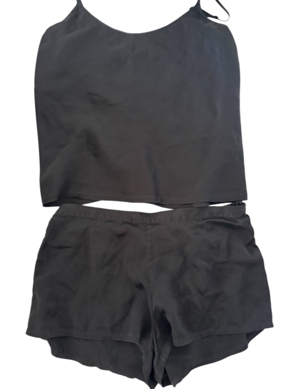 La Perla Black silk nighty chemise and  Shorts